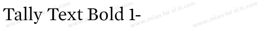 Tally Text Bold 1字体转换